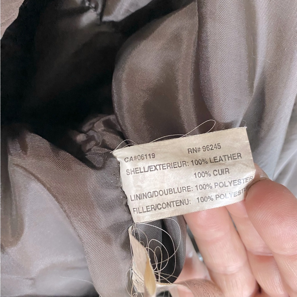 Vintage 90s Outlook Brown Suede Leather Coat With Drawstring Waist M - Picture 4 of 16